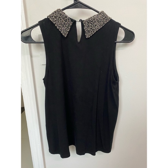 AQUA beaded collar sleeveless top - Picture 4 of 4